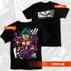 Camiseta Anime 100% Algodão Estampa na Frente e nas Costas Zoro