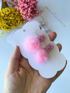 Imagem do Hair Clips Pompom e Manta Acrílica (Dupla)