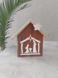 Pesebre casita PAZ ✨️ 20 x 18 cm. ÚLTIMOS