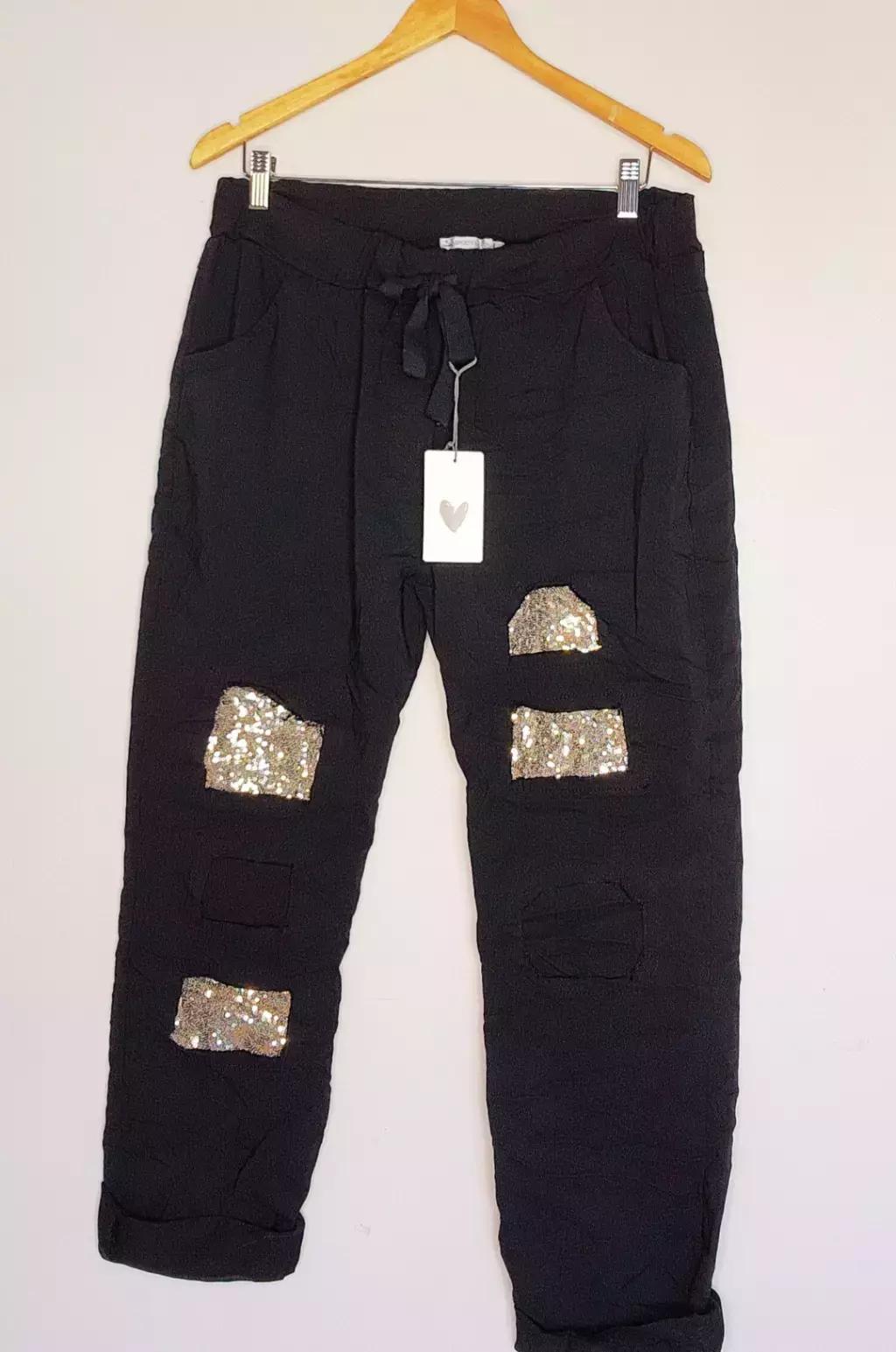 Babucha italiana con detalles de paillettes talle XL