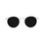 Óculos Future Transparente Preto - Óculos de Sol Redondo Lente Preta