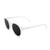Óculos Future Transparente Preto - Óculos de Sol Redondo Lente Preta