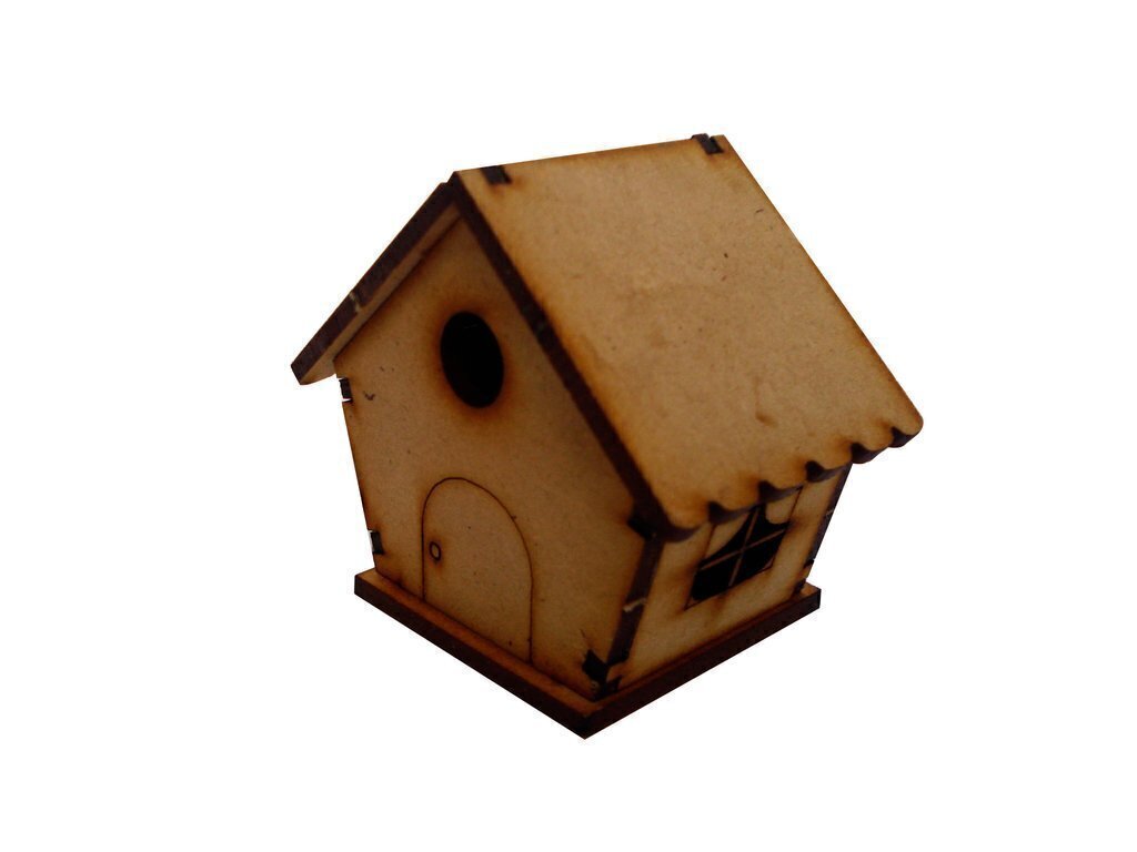Caja pañuelos madera casitas 