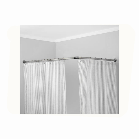 🥇 Barra en U para cortina baño aluminio blanco al mejor precio