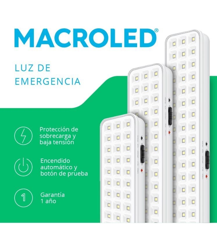 LUZ DE EMERGENCIA 30 LEDS MACROLED
