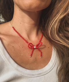 Collar moño Coral - comprar online