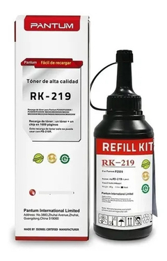 Kit Recarga Pantum RK-219 p/ P2509 - 6559 en internet