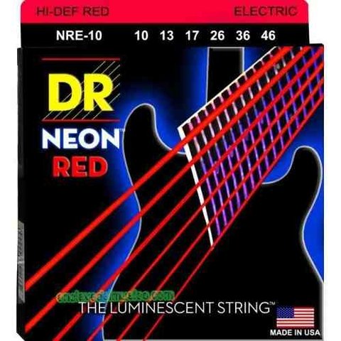 Encordado Dr Guitarra Electrica Neon Red 009-042 Nre9 Roja