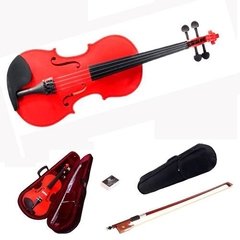 Violin Stradella Color Rojo Estuche Arco Resina Envio