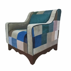 Poltrona PatchWork Azul - comprar online