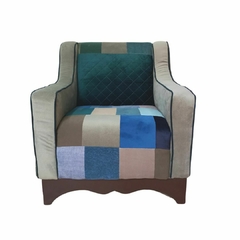 Poltrona PatchWork Azul na internet