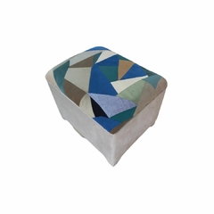 Puff PatchWork Azul - comprar online