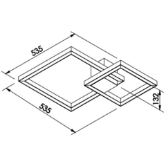 PLAFON FIT LED 58,8W 3000K PRETO 53,5X53,5X13,2CM NEWLINE 701LED3PT na internet