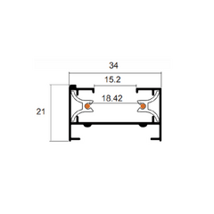 KIT TRILHO ELETRICADO 2 METROS SILVER + 4 SPOTS GU10 SILVER+ 4 leds - loja online