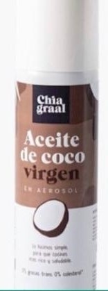 Aceite de Coco Virgen en aerosol 190 gr - CHIA GRAAL