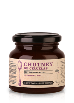 Chutney de Ciruela 210 gr - Recetas de entonces Gourmet