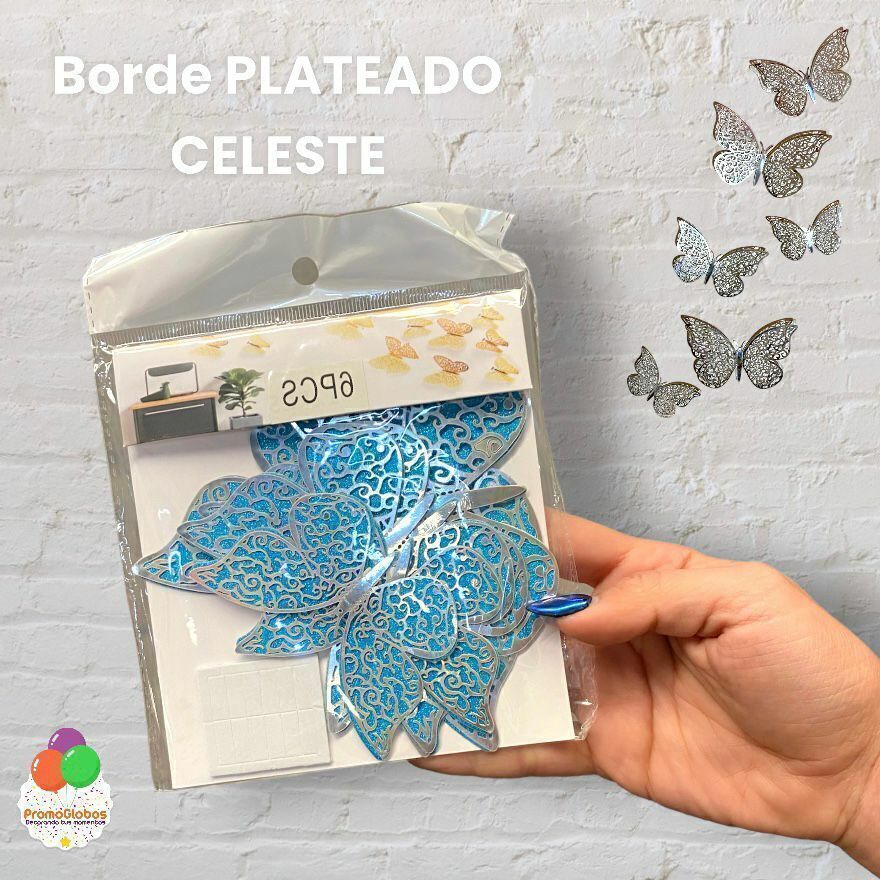 Mariposas Decorativas Doble Color PACK X6