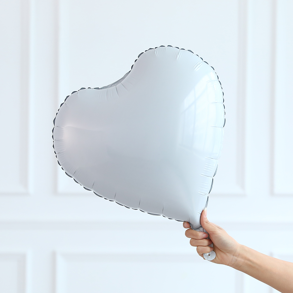 Globos Personalizados de helio con Foto forma Corazón Blanco 45cm