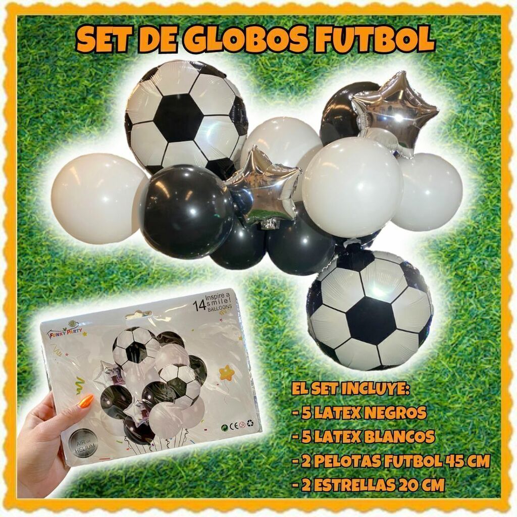 Stickers Para Globos - Feliz Cumpleaños Futbol