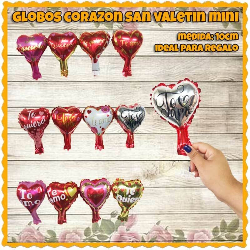 Globos Corazon San Valentin 10cm