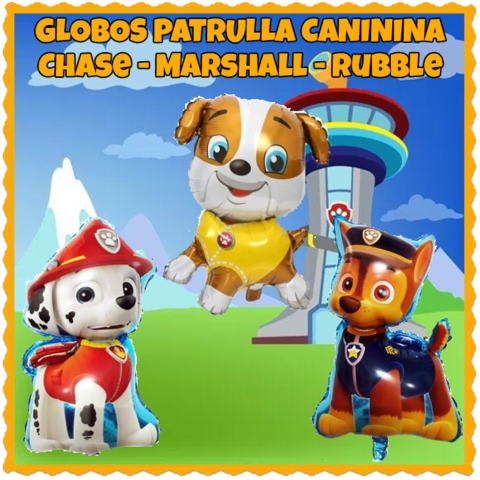 Globos Patrulla Canina Rubble Forma 65cm