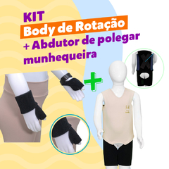 Kit Body de Rotação Com Abdutor de Polegar Munhequeira