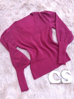 Blusa Tricot Gola V na internet