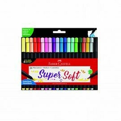 MARCADORES FABER-CASTELL SUPERSOFT PUNTA PINCEL X 20