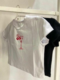 Remera baby tee coctel algodon con lycra