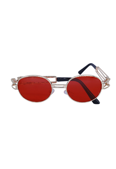 Óculos de Sol Grungetteria Double Vermelho e Dourado - comprar online