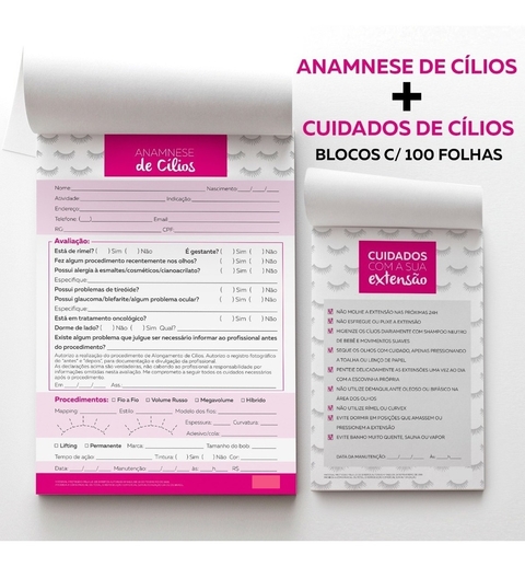 Ficha Anamnese Micropigmentação + Cuidados Cliente - 100 Folhas - MARROM.  Aproveite as melhores ofertas em produtos para Estética , Saúde , Beleza  Clique agora!