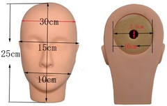 Imagem do rosto cabeça De Silicone para treino, cilios,maquiagem,micropigmentação etc...