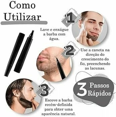 caneta para barba preenchimento a prova d agua bigode e rosto.