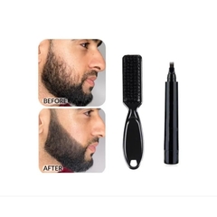 caneta para a barba com escova de brinde kit para preenchimento a prova d agua bigode e rosto. - comprar online