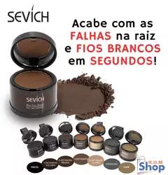 Maquiagem Capilar sevich para cobrir retoque do cabelo barba esponja po fiber varias cores beizick tuow beisic na internet