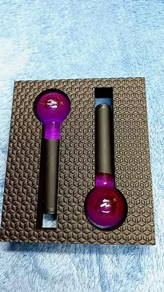 esfera cromoterapia pequena manopla vidro 2 peças um par para massagem facial ice globe - comprar online