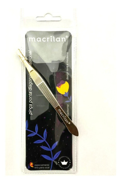 pinça macrilan para sobrancelha ponta chanfrada diagonal profissional. - comprar online