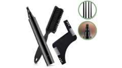 caneta para a barba com escova e pente gratis kit.