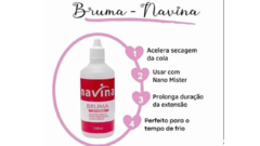 Bruma finalizador anti residuos para maior retenção dos Cílios 100ml -NAVINA