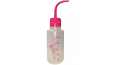 Pisseta frasco almotolia plástica bico curvo rosa 250ml para Limpeza e Enxague dos cilios. - comprar online