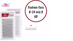 Cílios Fadvan Premade Fans prontos 6d mix 0.07d. - comprar online