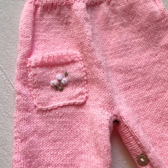 Mameluco de lana "Niceto" Rosa intenso (0 a 3 meses y 3 a 6 meses) - tienda online