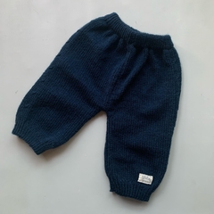 Babuchas de lana "Pome" azul marino - comprar online