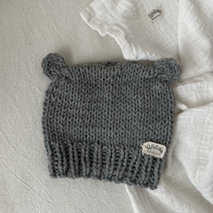 Gorro de lana "bear " gris - comprar online