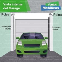 Imagen de Combo portón levadizo automático de 2.55 x 2.05 + Puerta de chapa de 0.90 x 2.05