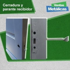 Combo Portón corredizo automático chapa plegada en tablillas de 5 cm Nº 20 de 2.40 x 2.00 + Puerta haciendo juego en internet