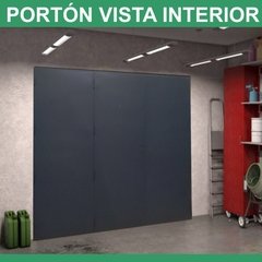 Portón inyectado de abrir de 3 hojas. De 2.40 x 2.00. Liso. - comprar online