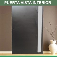 Puerta de chapa inyectada bastonada con apliques. Chapa Nº 20. De 0.90 x 2.00m con portada lateral - Ventas Metalicas