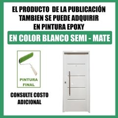 Puerta de chapa inyectada Nº 20. Doble de 1.60 x 2.00 Con barral y mirilla - comprar online