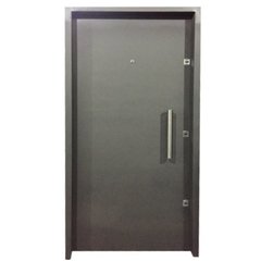 Puerta de chapa inyectada Nº 18 con 3 cerradura de seguridad y barral de acero inoxidable. De 0.80 x 2.00